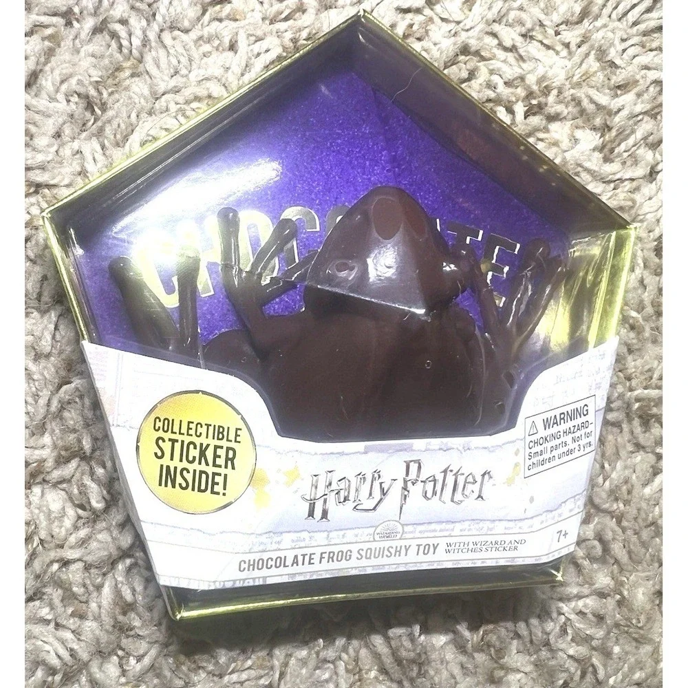 Lot 9  Harry Potter Chocolate Squishy Frog Toy Brown Noble Collection W/ Sticker